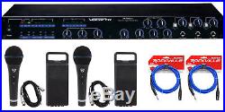 Vocopro DA-1000 Pro Karaoke Mixer with 3x Mic Pre-Amp+EQ+2 Microphones+2 Cables