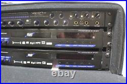 Vocopro-DA-2200Pro Karaoke Mixer-2X VocoPro-DVG-480K Players WithGator Case-Cords