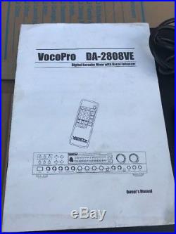 Vocopro DA-2808VE Karaoke Mixer w Key Control Vocal Enhancer Pre-amp pre ampli