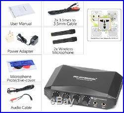 Wireless Karaoke Dual Microphone Mixer Hd Hyundal Echo Effect HDMI Record New