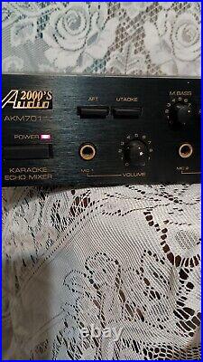 Works Great Audio 2000s Karaoke Echo Mixer Microphone Input Console AKM-701