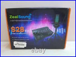 ZealSound S28 Black Portable Professional Live Streaming Sound Card With Manual