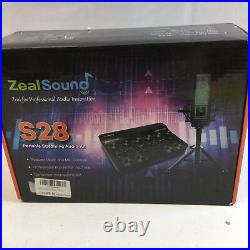 ZealSound S28 Black Portable Professional Live Streaming Sound Card With Manual